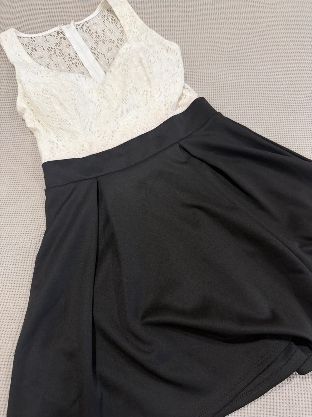 Darling Lace Bodice Maxi Dress in White and Black